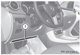 L'airbag de genoux côté conducteur 1 se déclenche toujours en même temps que